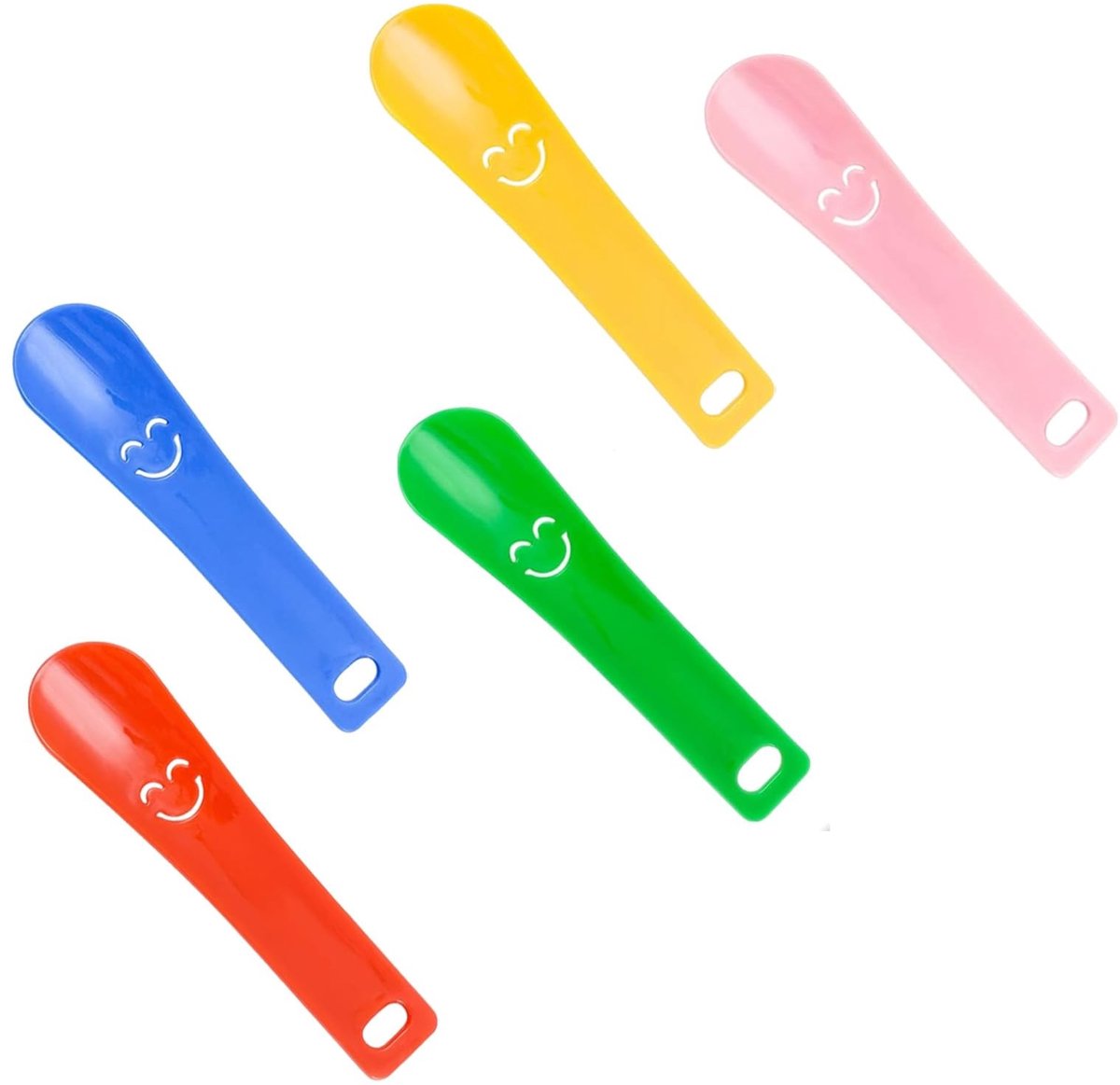 SolidKeus - 5 Stuks Mini Plastic Schoenlepels voor Kinderen