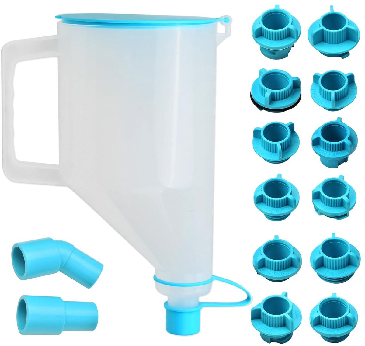 SolidKeus - 15-delige Oliefunnel Set met 14 Adapters