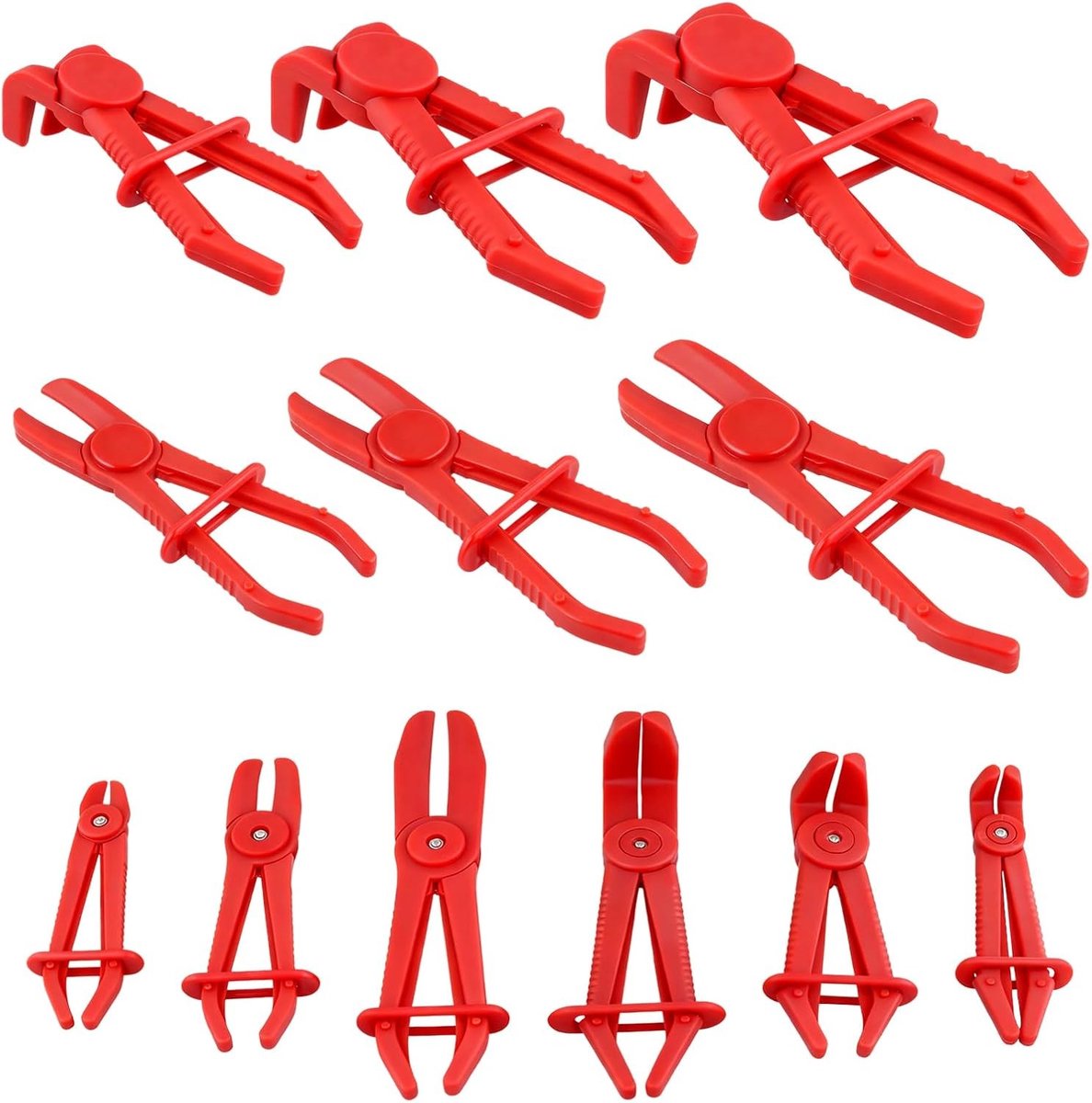 Set van 12 Slangklemmen in 3 Maten - Perfect voor Brandstof-, Koel- en Remslangen met Pliers