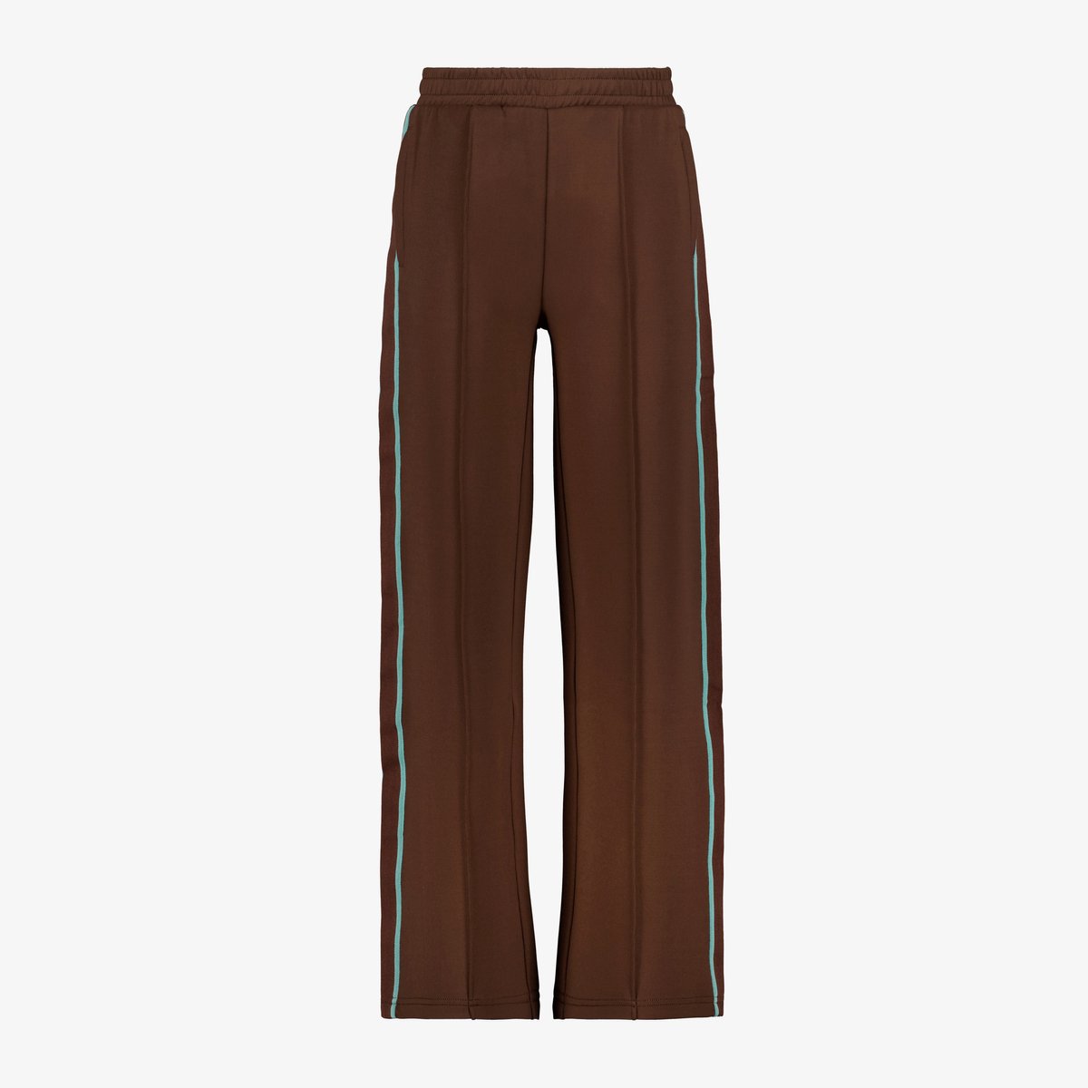 MyWay meisjes wide leg pantalon met bies bruin blauw - Maat 158/164