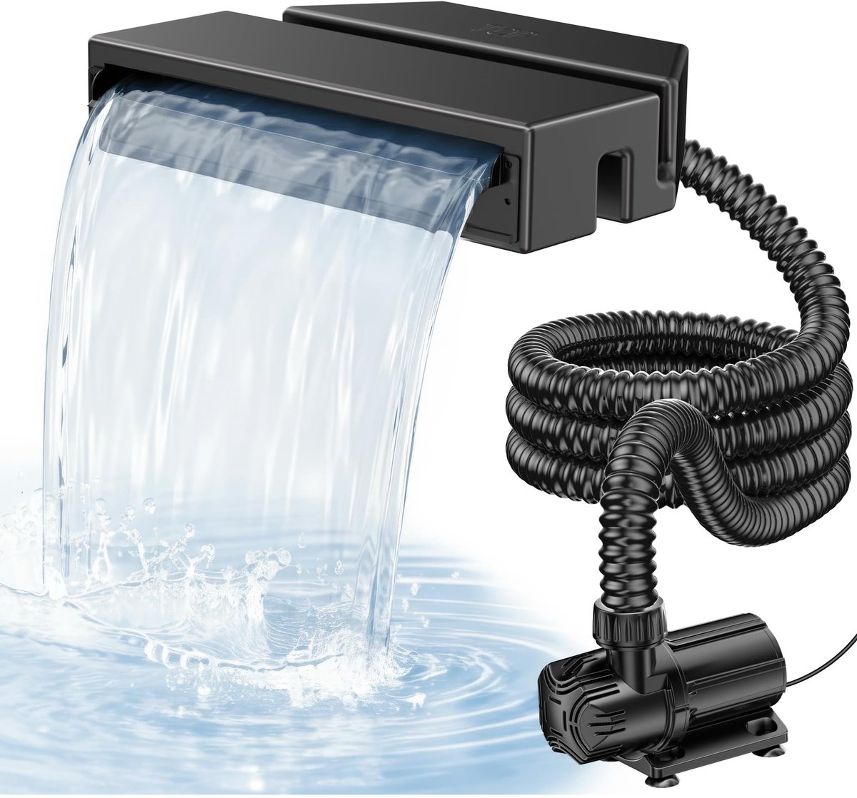 SolidKeus - Grote Vijverwaterval Set met 4600 L/U Pomp en Filterkooi