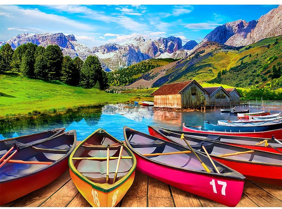 SolidKeus - Puzzel 1000 Stukken Italiaanse Alpen voor Volwassenen