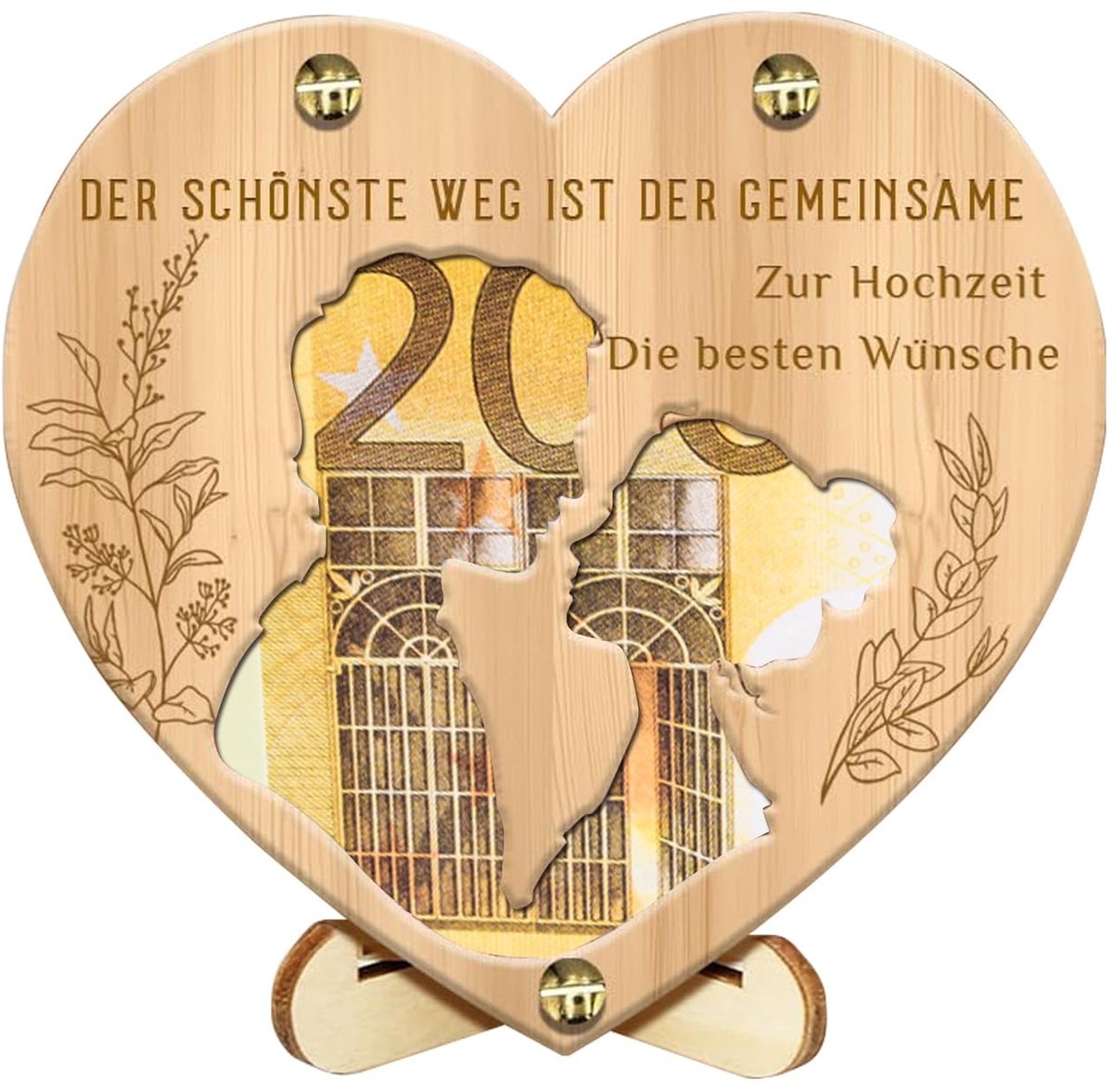 SolidKeus - Houten Hart Geschenkdose voor Bruiloften