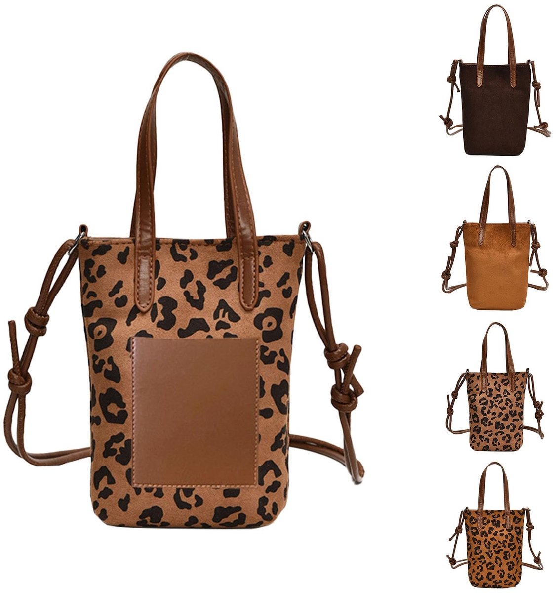 SolidKeus - Dames Telefoon Tas met Luipaardprint