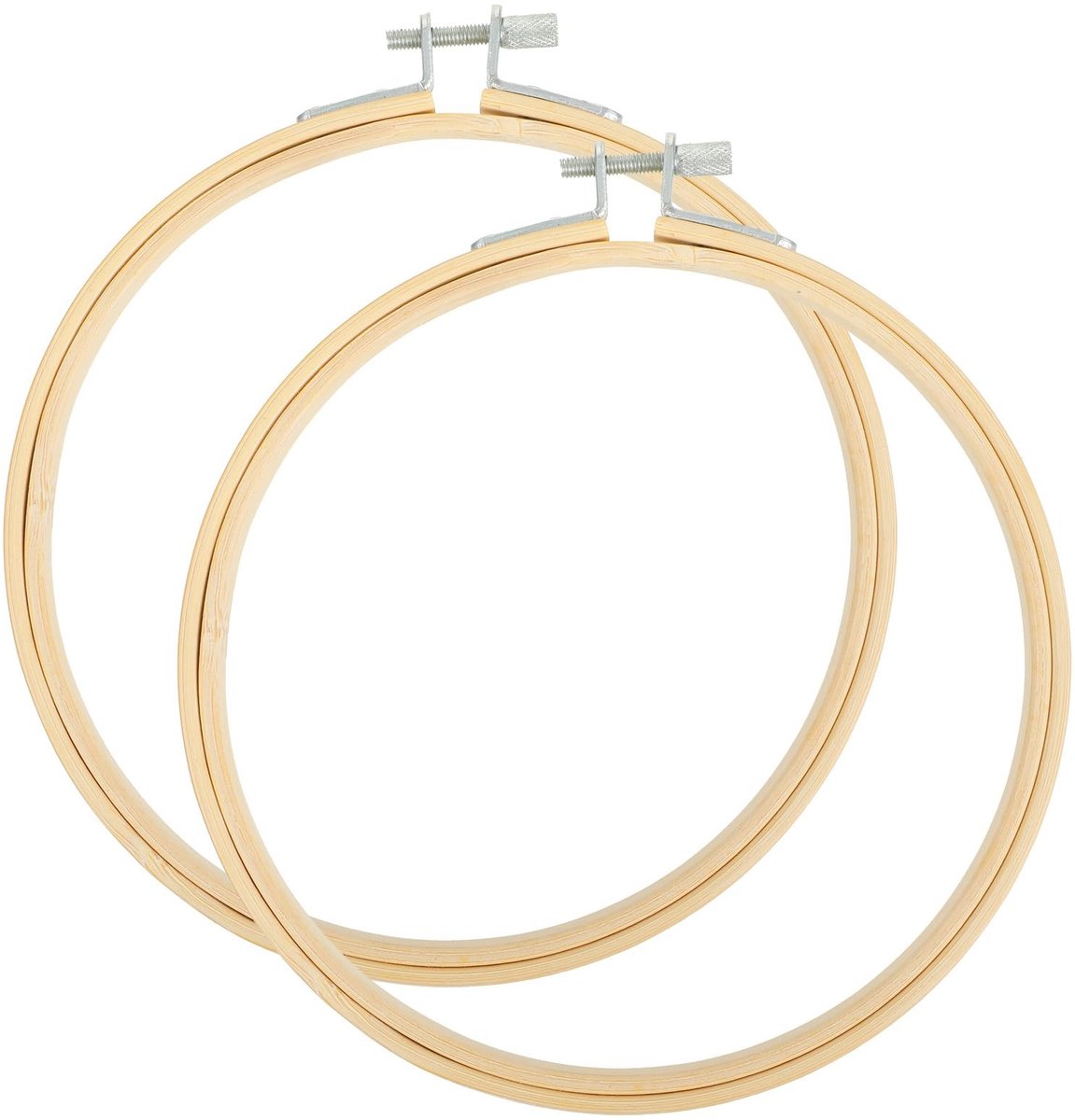 SolidKeus - Set van 2 Ronde Borduurframes van Bamboe