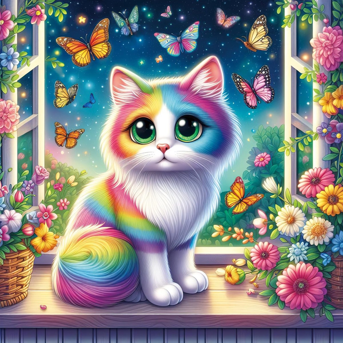 SolidKeus - Puzzel voor Volwassenen, 1024 Stukjes, Kleurrijke Katten