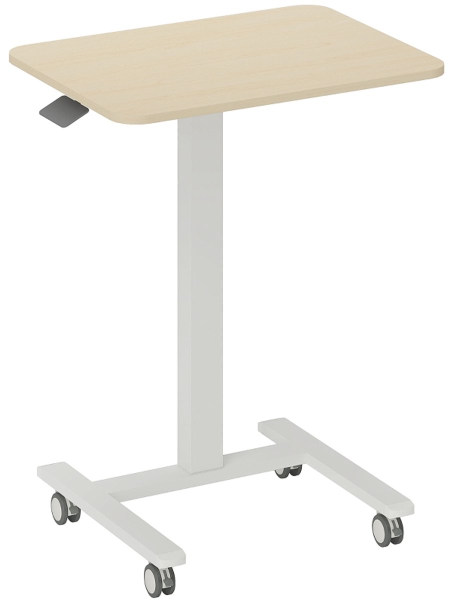 Zit-sta Bureau met 4 Wielen - Zit Sta Bureau - In Hoogte Verstelbaar - Laptoptafel - Computerbureau - Computer Tafel - Bureautafel - Desk - Game Bureau - 65 x 48 x 68-108 cm - Geel