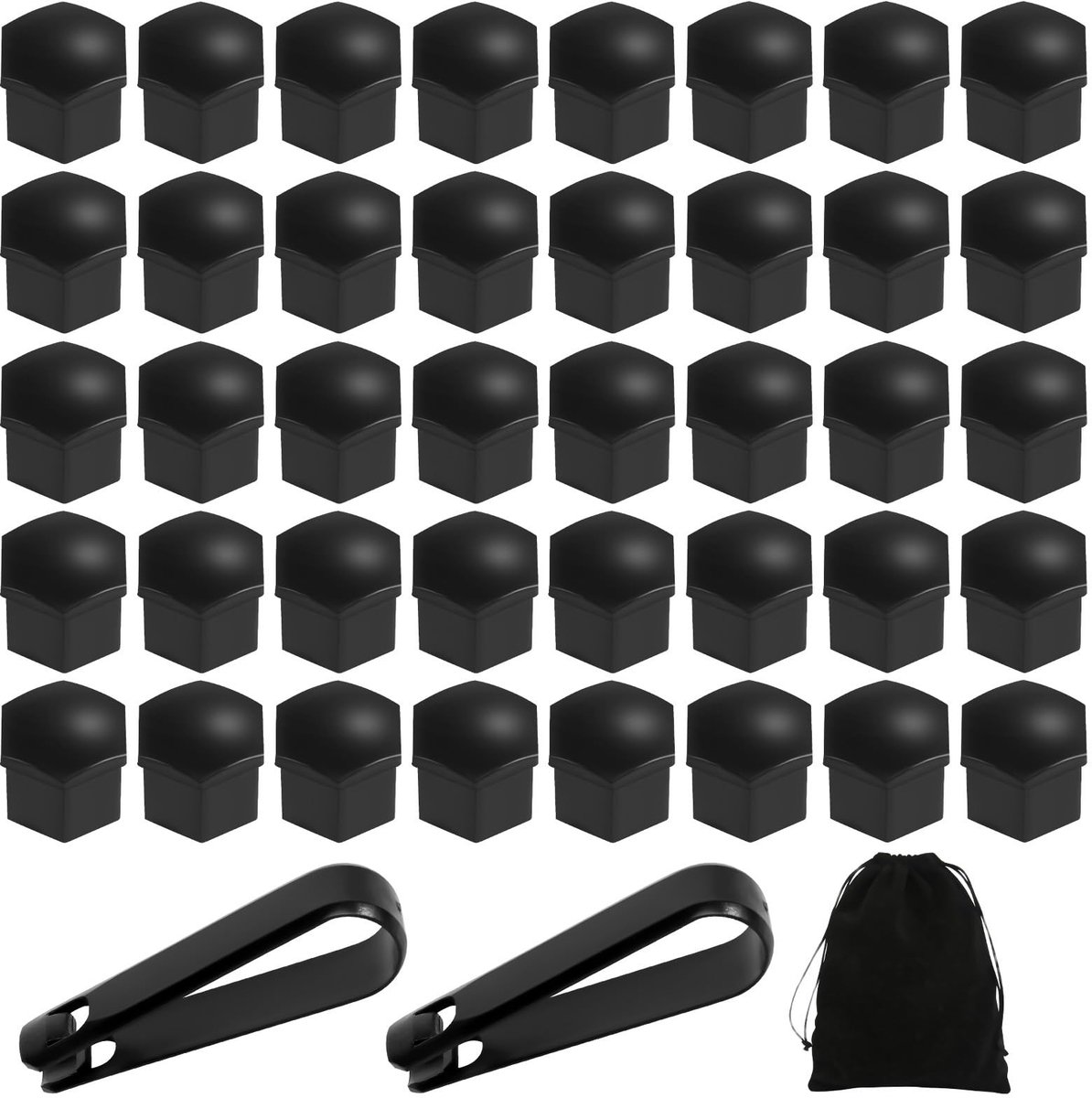 SolidKeus - Set van 40 Universele 19mm Wielmoerkappen