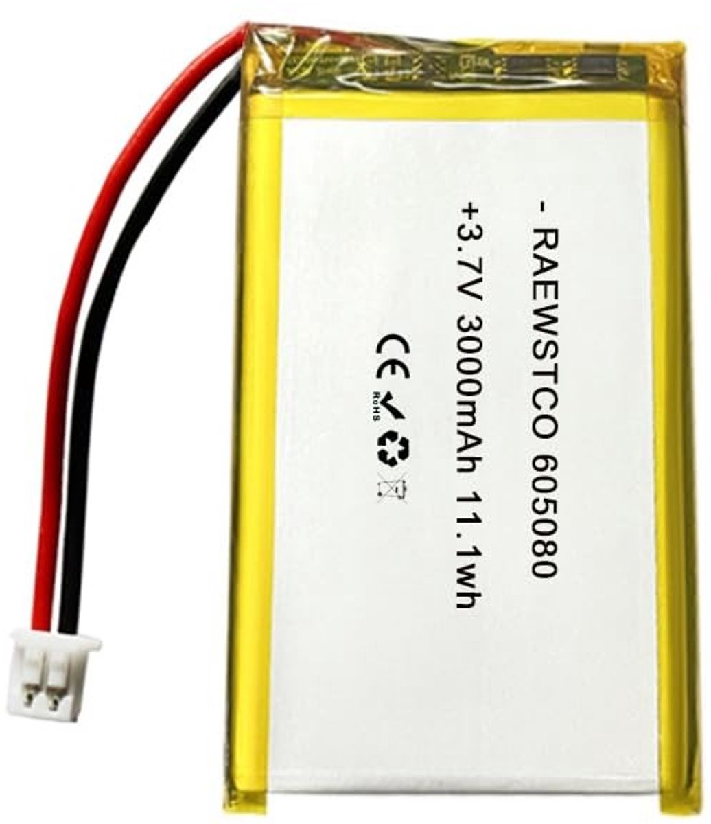 SolidKeus - 3,7 V 3000 mAh Lithium Polymeer Accu voor Campinglampen