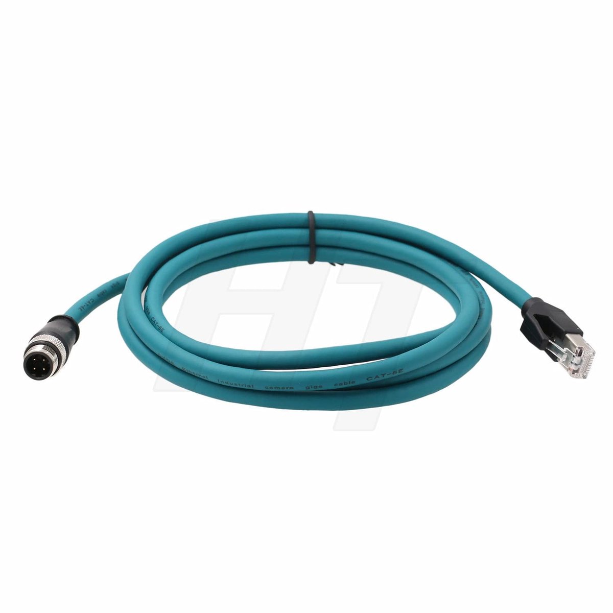 SolidKeus - M12 4-Pin D-Coded naar RJ45 Ethernet Cat5e Kabel 2M