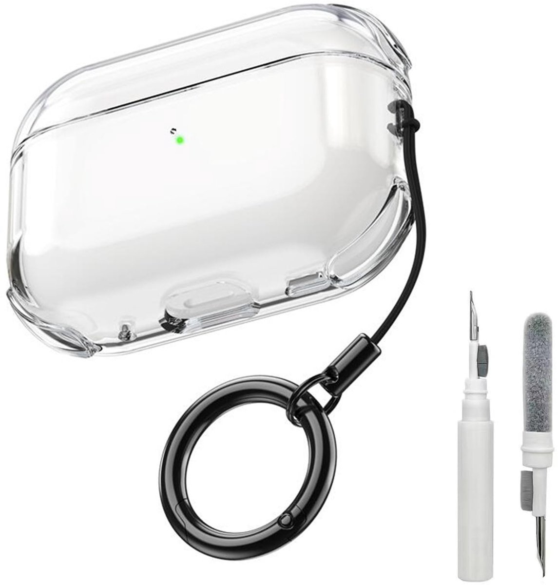 SolidKeus - Transparante Beschermhoes voor AirPods Pro 3 met Schoonmaakset