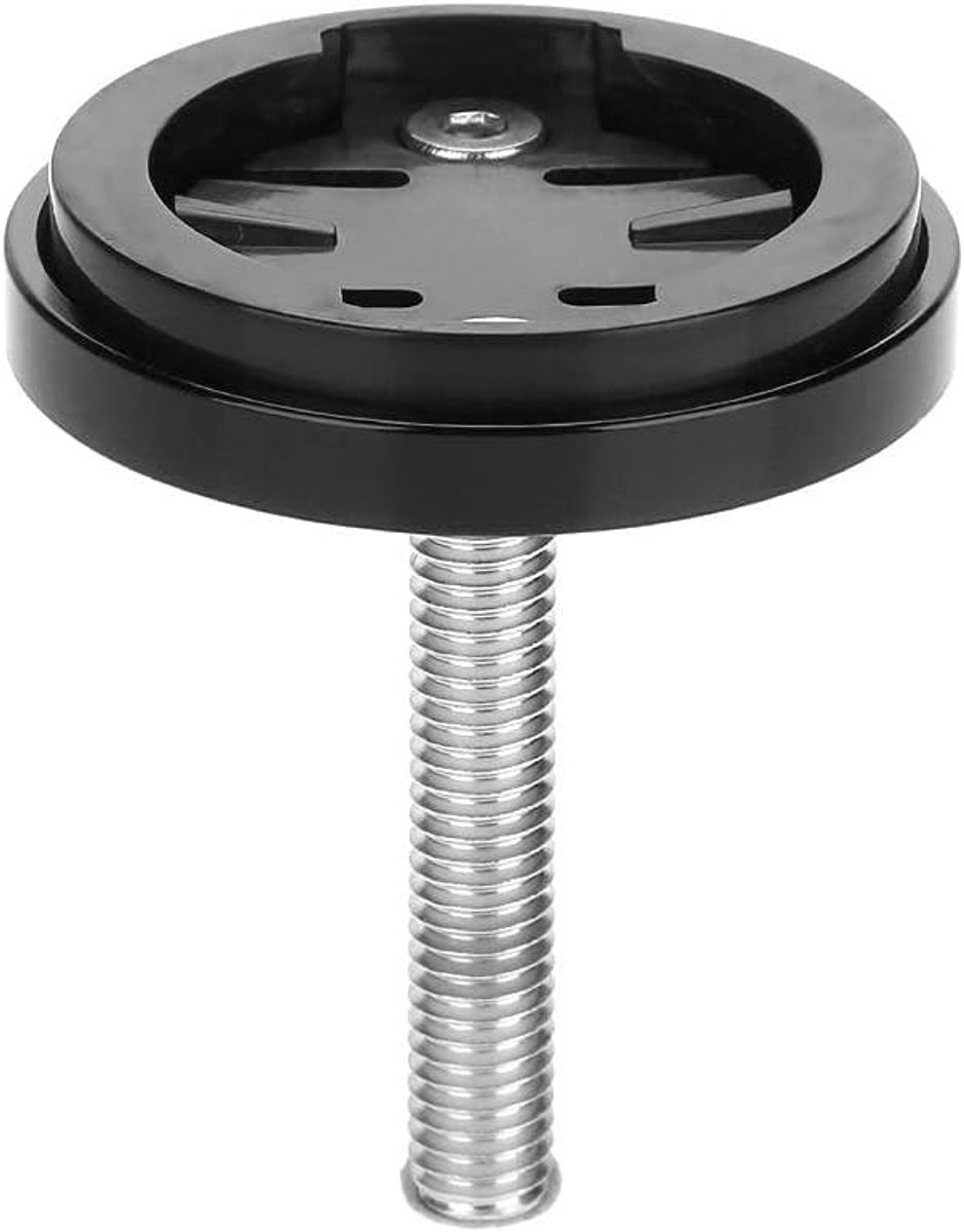 Headset Top Cap voor Buitenactiviteiten - Geanodiseerde Stopwatch Houder voor Garmin, Bryton en Cateye - Zwart