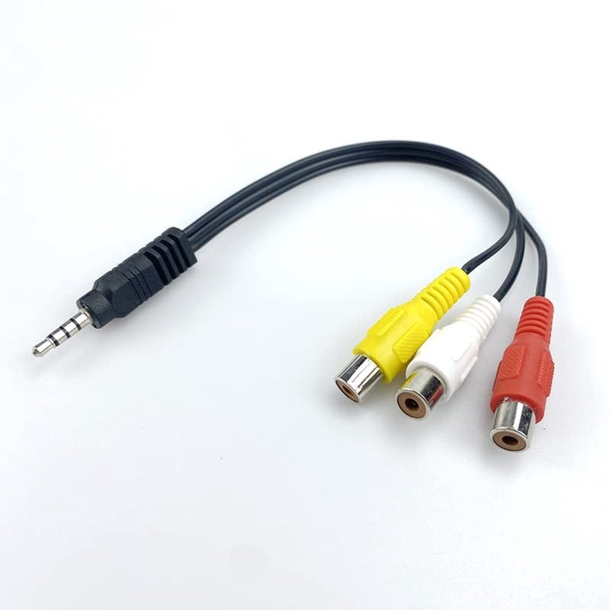SolidKeus - 3.5mm Jack naar 3 RCA AV Kabel Adapter