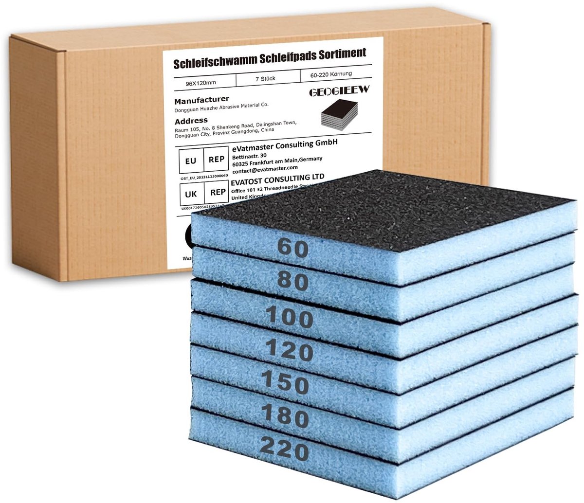 SolidKeus - Schuurspons Set van 7 Stuks voor Diverse Toepassingen