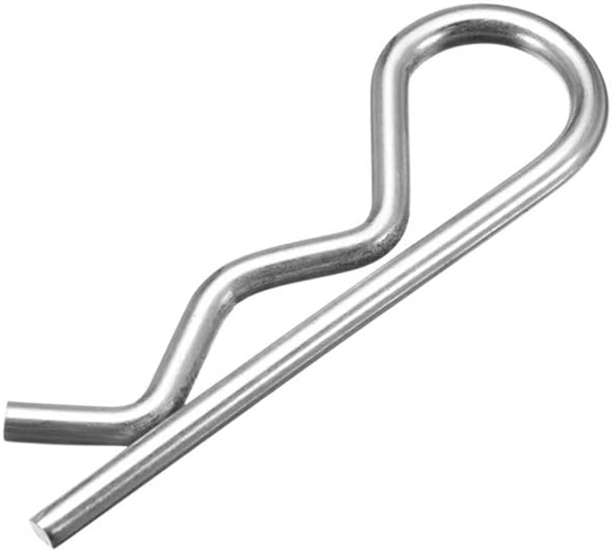 Sourcing map 50 stuks koolstofstaal R-vorm veerstekker clip-bevestigingselementen 1,2 mm x 21 mm 2.5mm x 45mm (50Pcs)