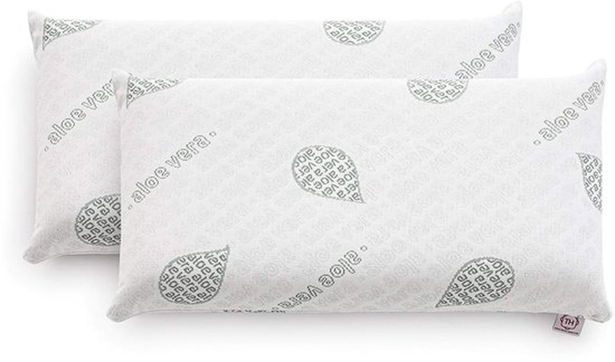 Hoofdkussen Ergonomisch - Traagschuim 70x36x12 cm - Neksteunkussen - Ademend - Anti-allergisch - OEKO-TEX® Gecertificeerd