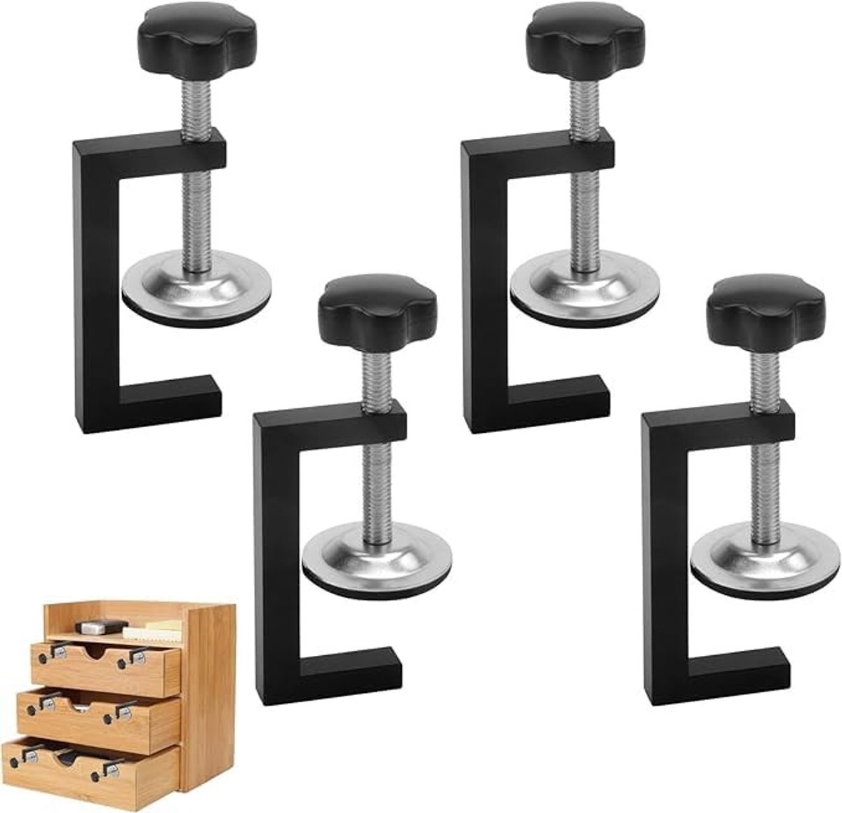SolidKeus - Set van 4 C-Klemmen voor Universeel Gebruik in Houtbewerking