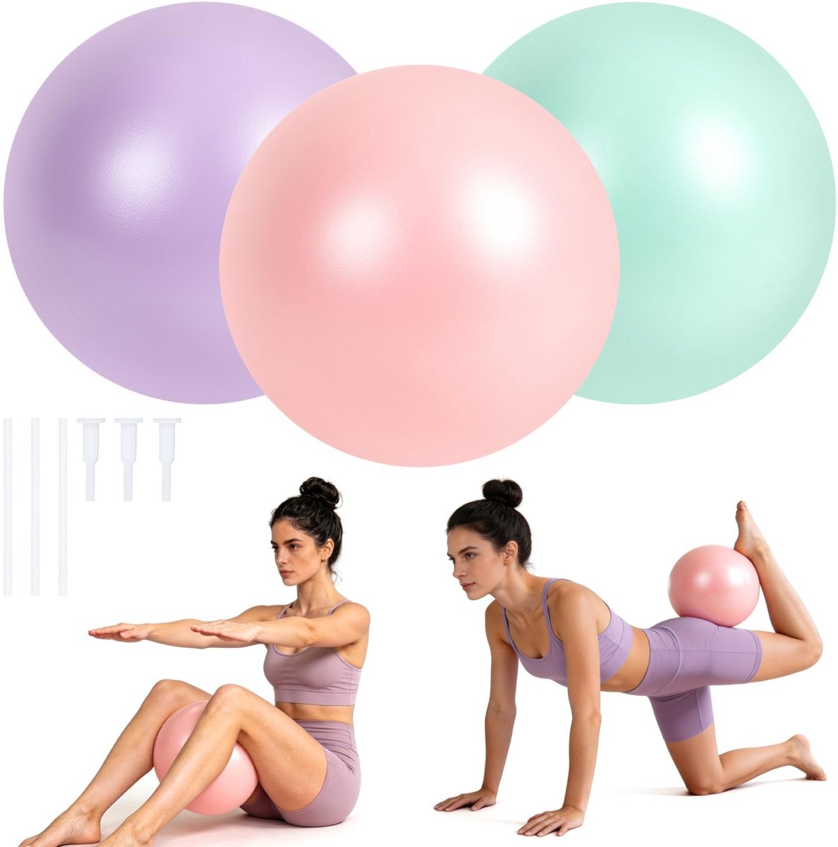 SolidKeus - Set van 3 Pilatesballen voor Fitness en Yoga