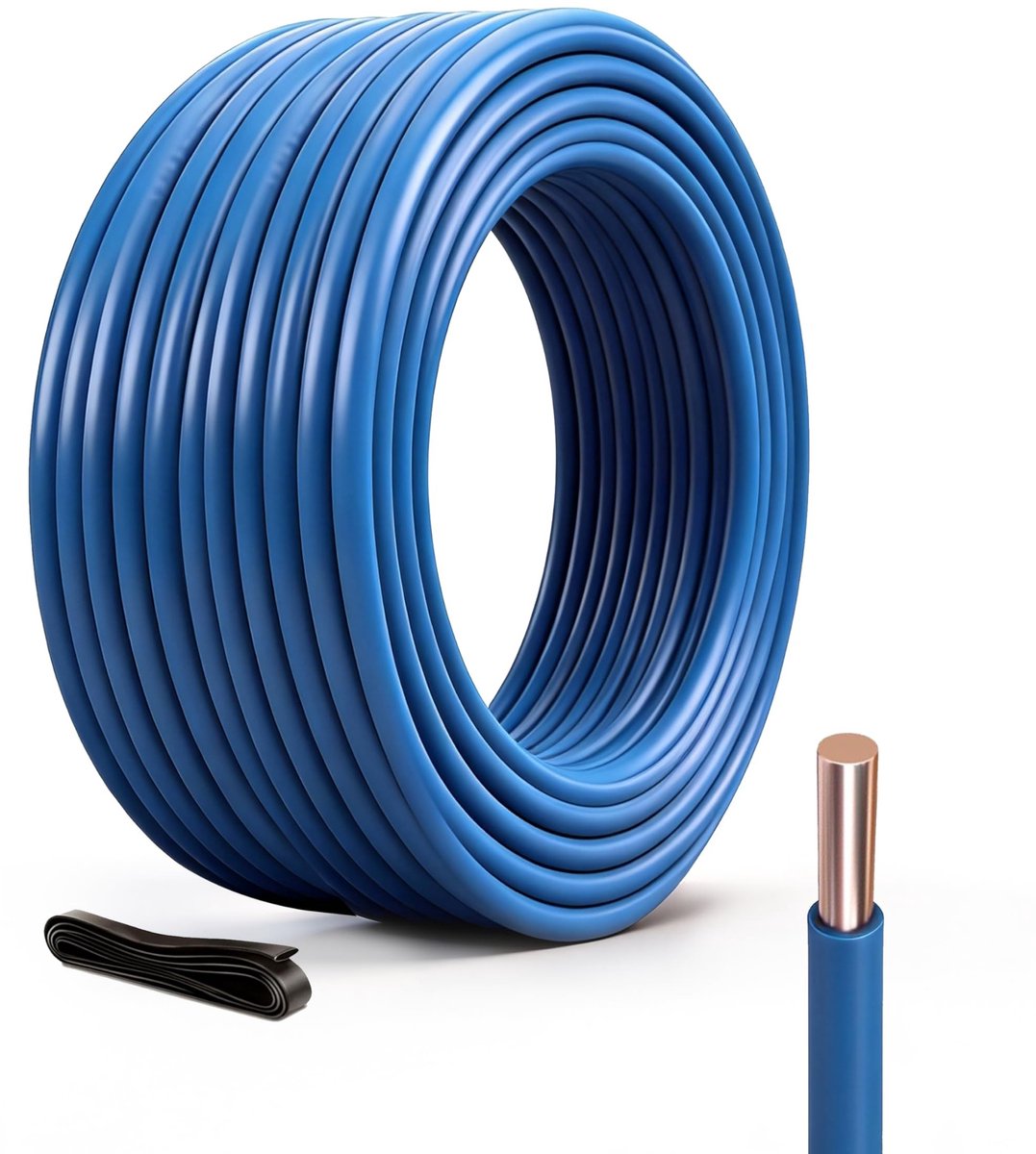 SolidKeus - Installatiekabel H05V-U 0,75 mm² 60m Blauw
