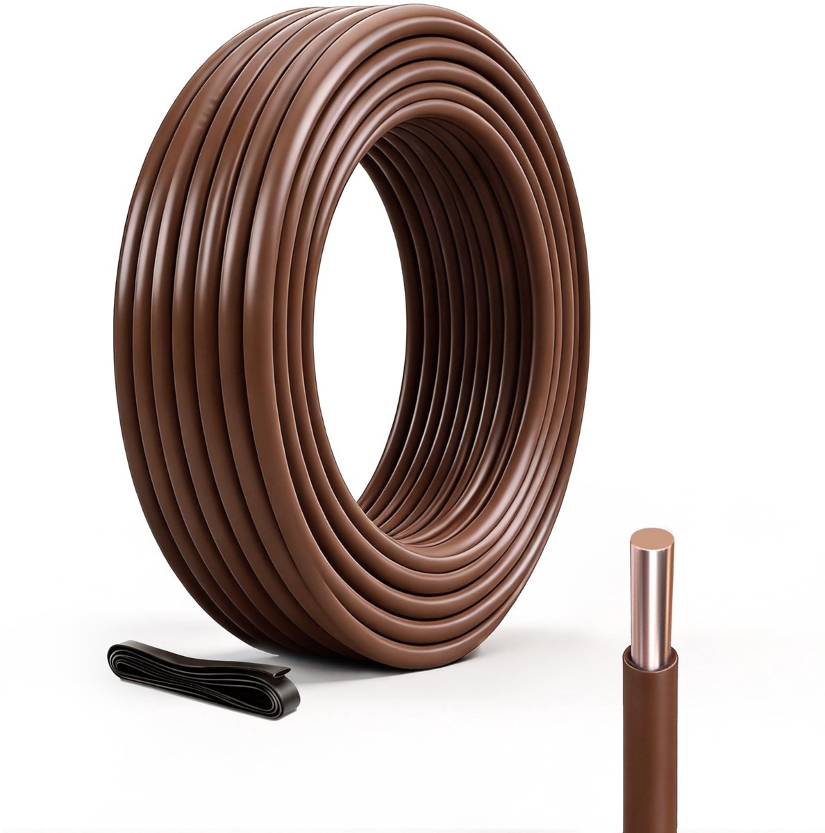 SolidKeus - Installatiekabel H05V-U 0,75 mm² 30m Bruin