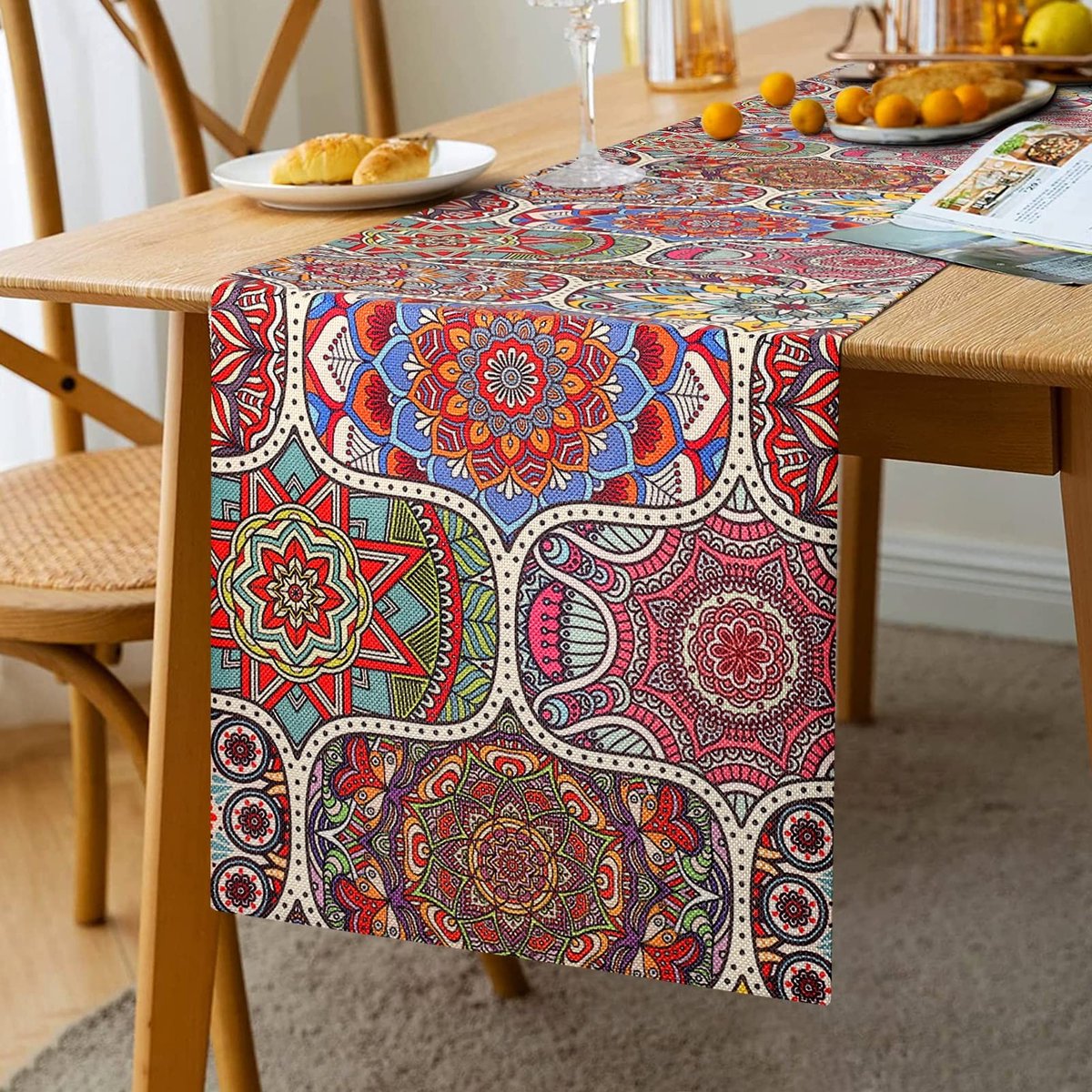 SolidKeus - Bohemian Geometrische Table Runner 40 x 140 cm