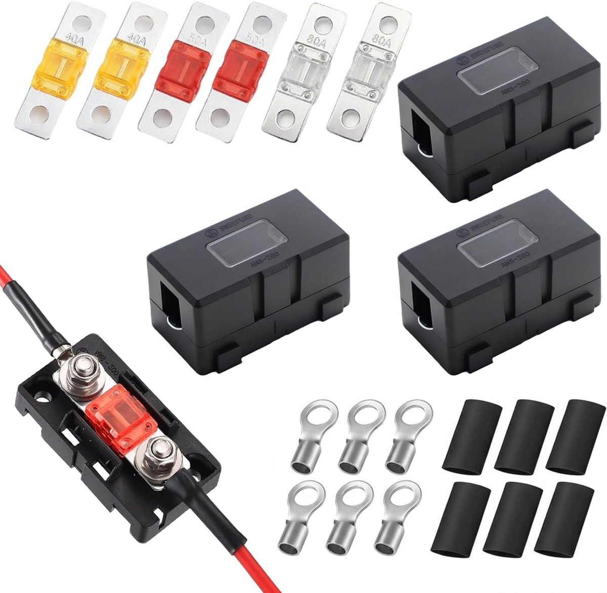 SolidKeus - Set van 4 Zekeringhouders voor Voertuigelektronica
