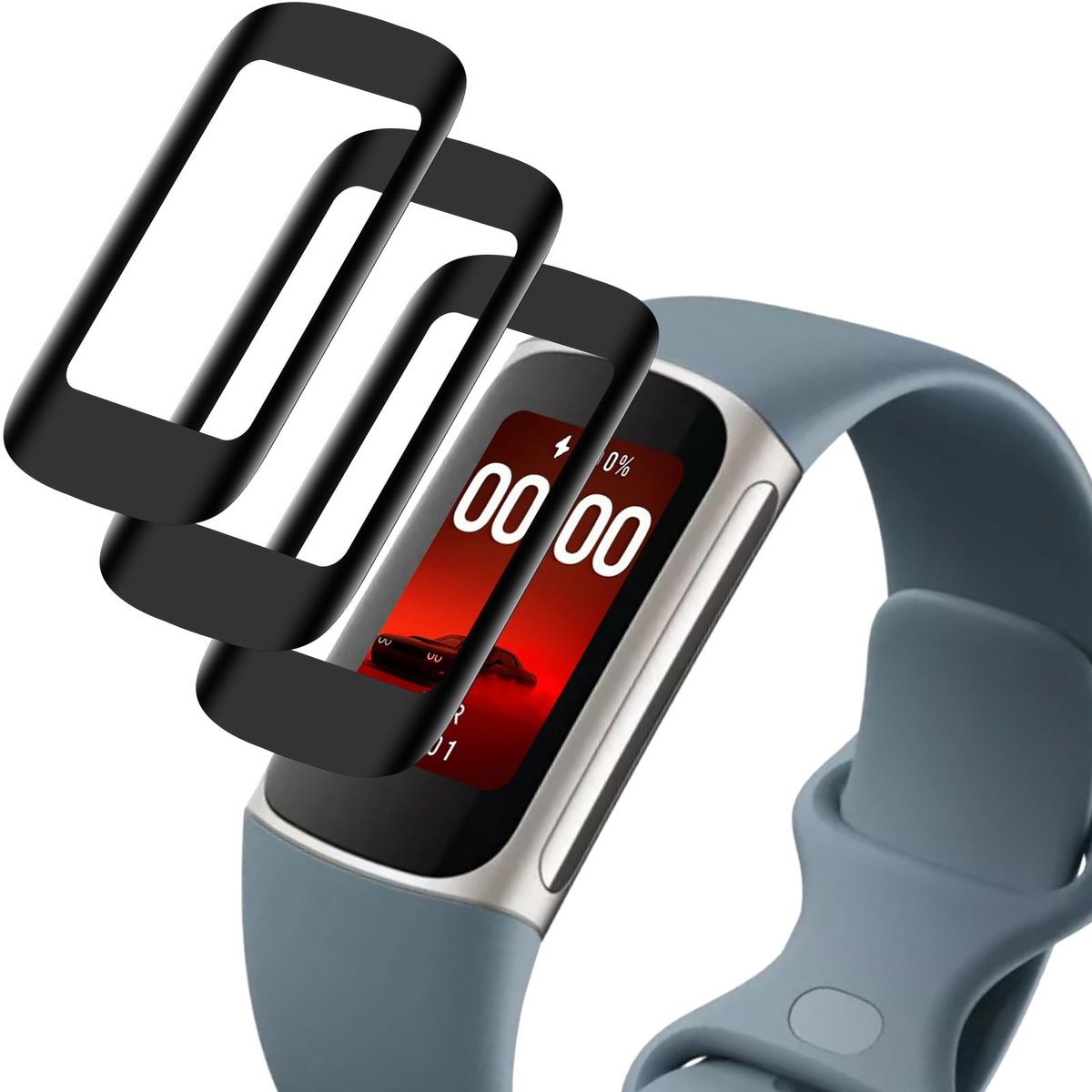 SolidKeus - 3 Stuks Tempered Glass Screen Protectors voor Smartwatch