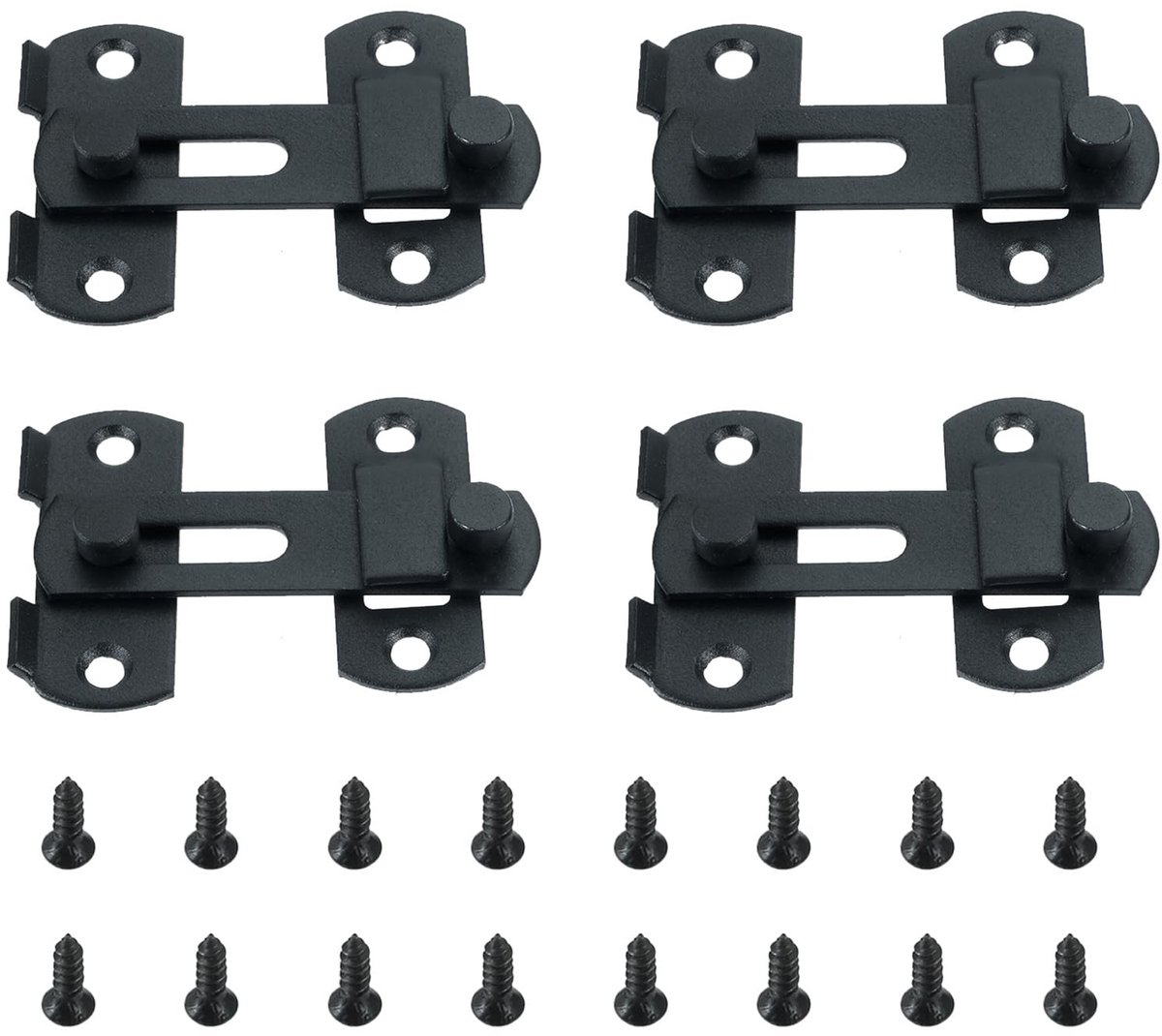 SolidKeus - Set van 4 RVS Flip Deursloten voor Veiligheid en Privacy