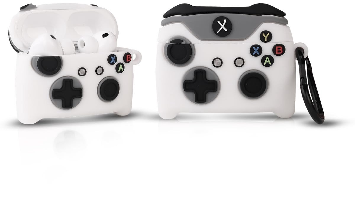 SolidKeus - Beschermhoes voor AirPods Pro 3 met Gamepad Ontwerp en Sleutelhanger