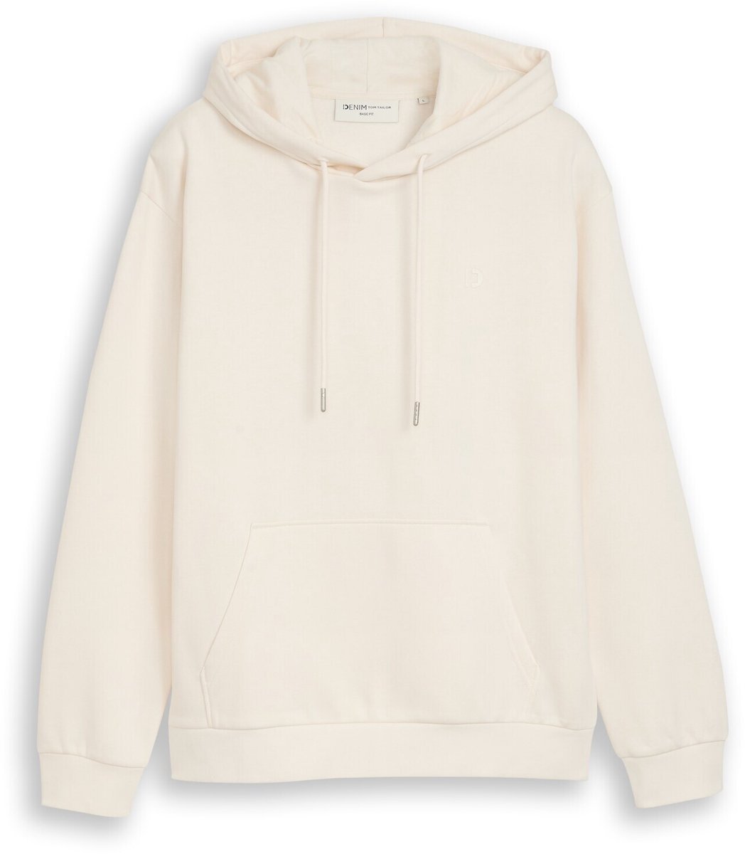 Tom Tailor Denim - Basic hoodie - Maat M - Gardenia White