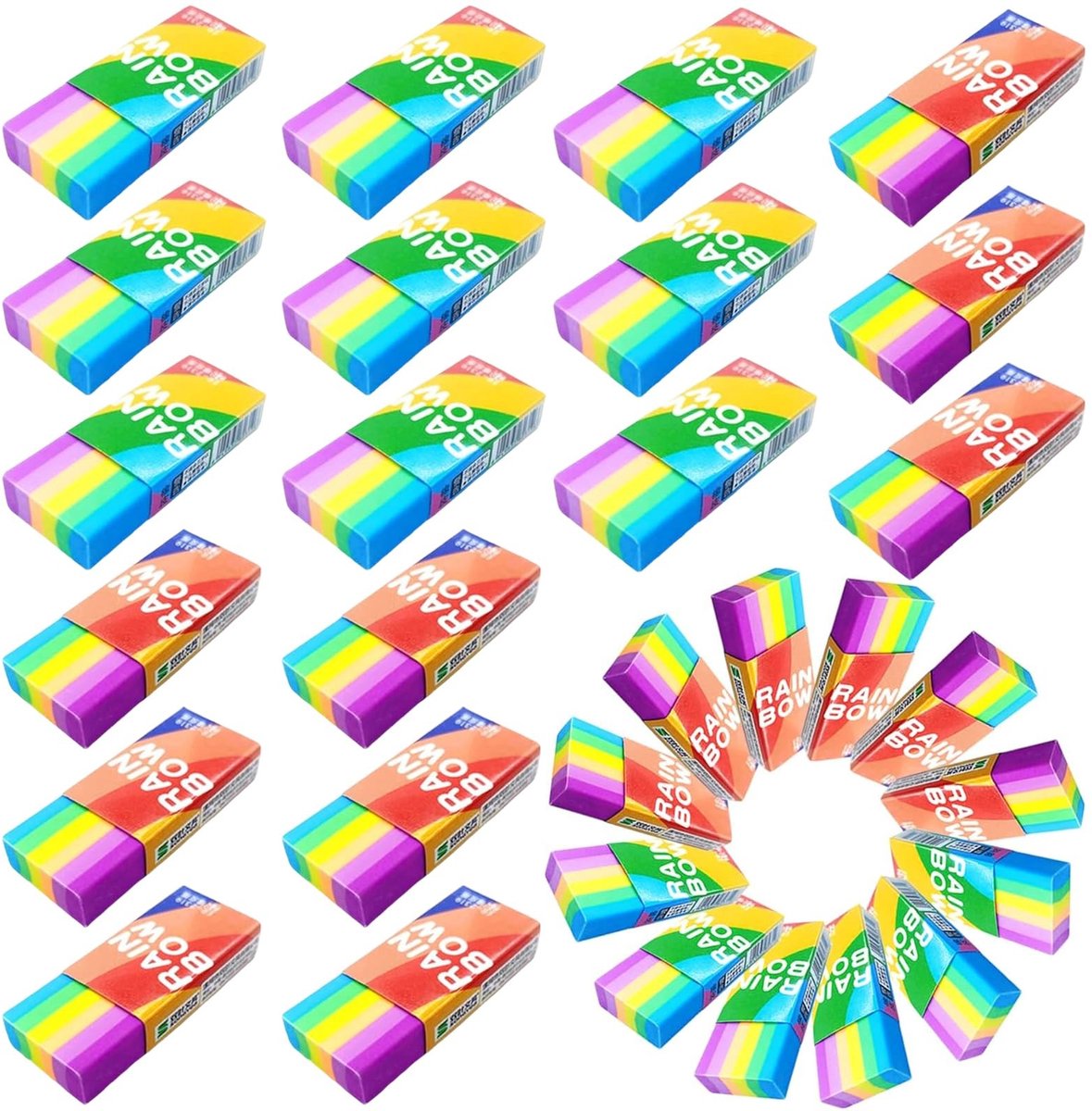 Omgoods - Set van 30 Kleurige Gum voor Kinderen
