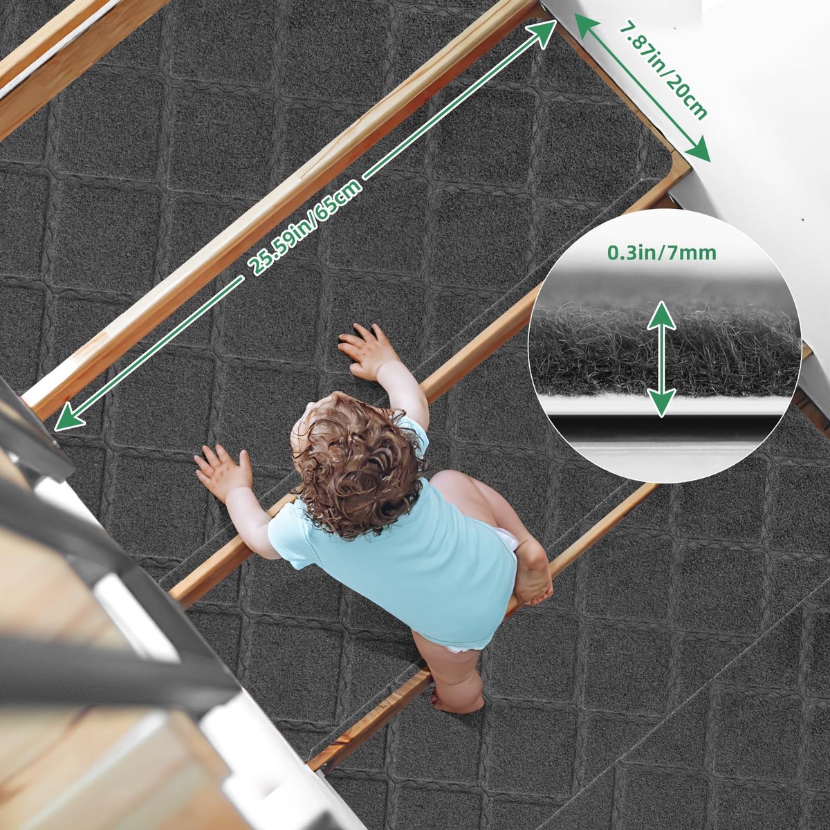 Omgoods - Set van 15 Antislip Trapmatten voor Binnen en Buiten