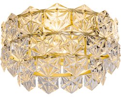 COVREO Plafondventilator met verlichting 50 cm goud glas, 6 snelheden