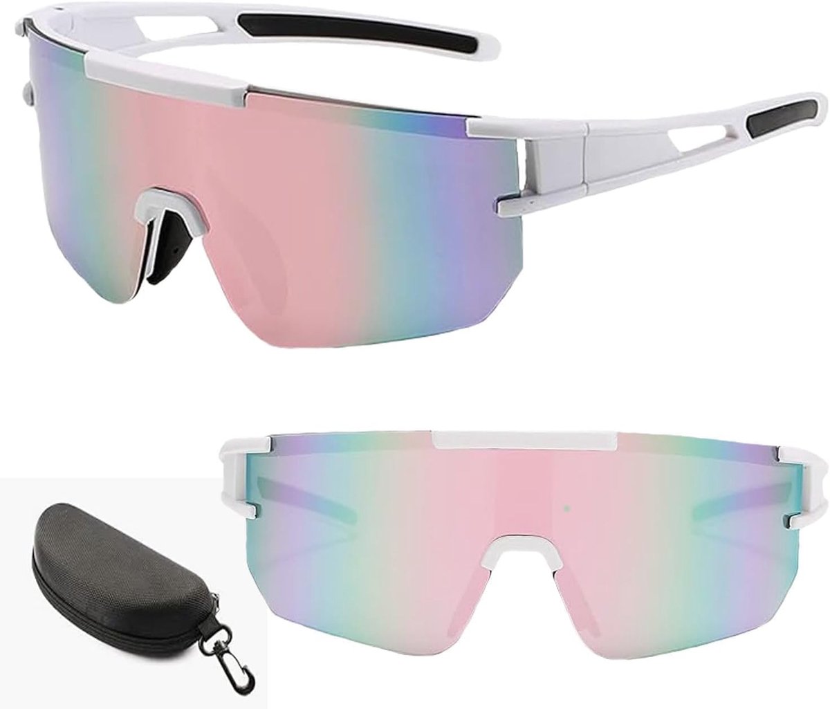 Bril, 400 uv-bescherming voor heren, kleur sportbril, wielersportbril, ideaal voor fietsen, hardlopen, skaten, vissen en andere outdoor-activiteiten