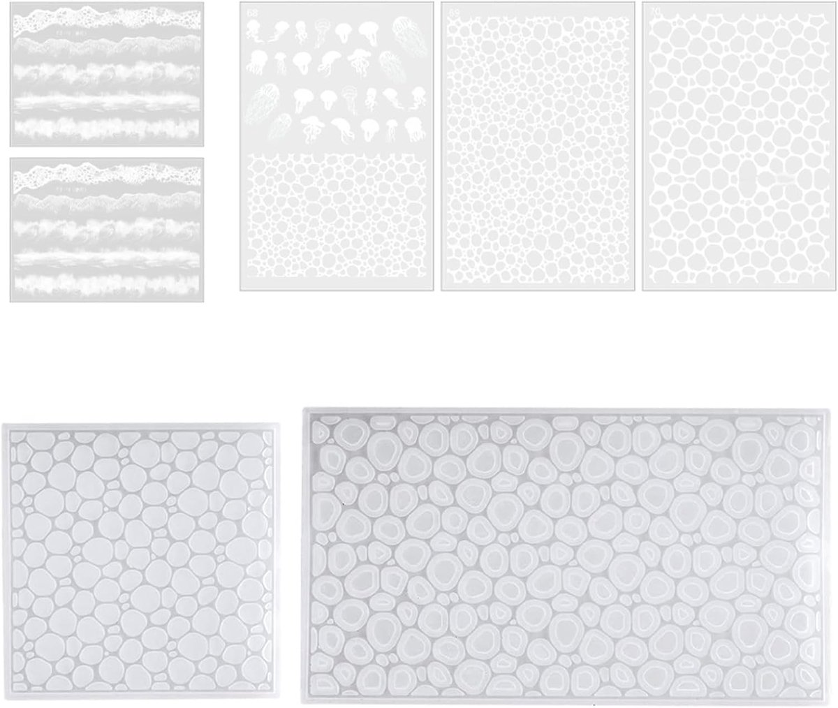 7 Stks/set Siliconen Mal Water Ontwerpen Mould Unieke Epoxy Hars Sieraden Maken Mallen Voor Liefhebbers
