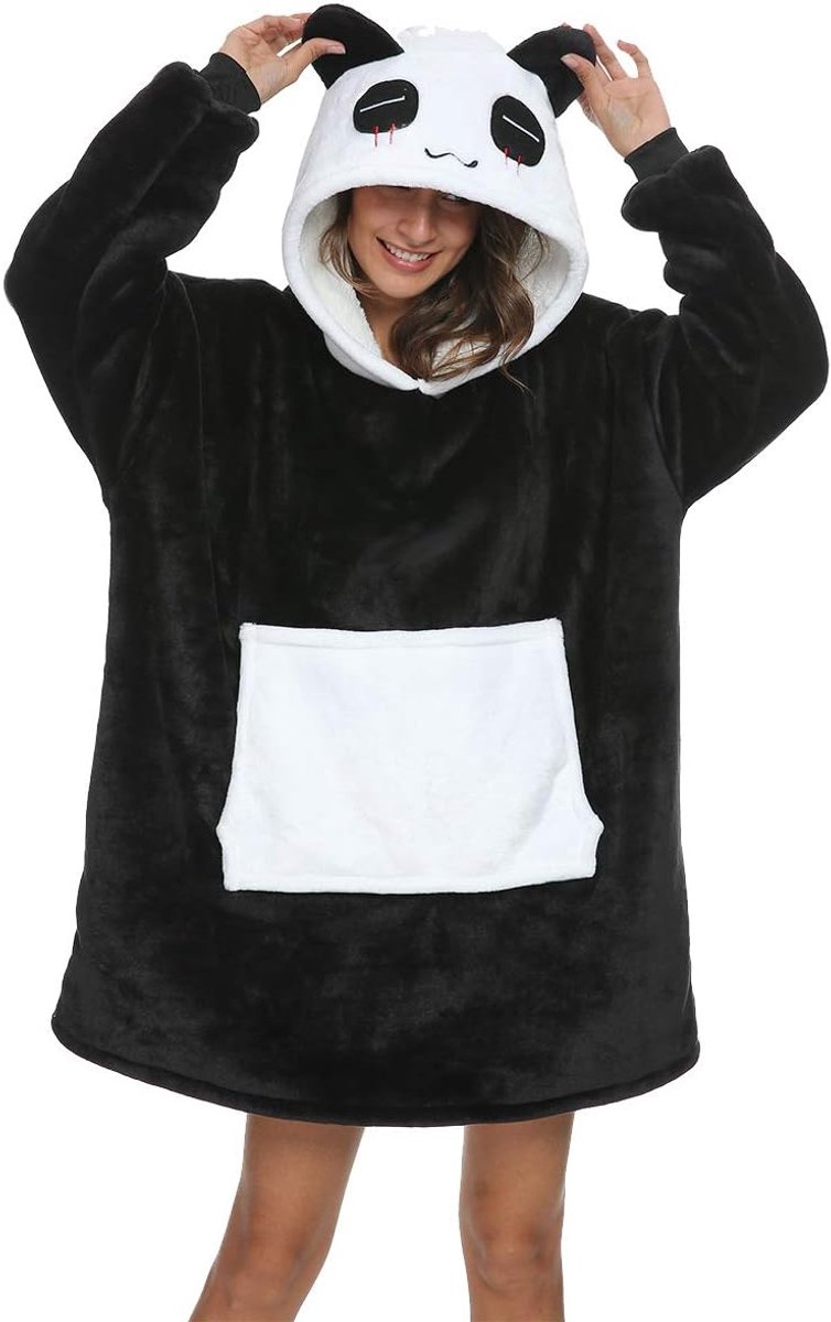 Hoody, deken-sweatshirt, warme pluche zakdeken, capuchontrui voor dames, heren en jongeren, cadeau-idee