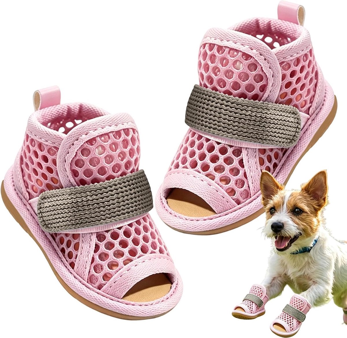 Schoenen, ademende pootbescherming, ademende zomerschoenen voor honden, voor huisdieren, wandelen, kamperen, huis, , warme vloer, wandelingen op de vloer