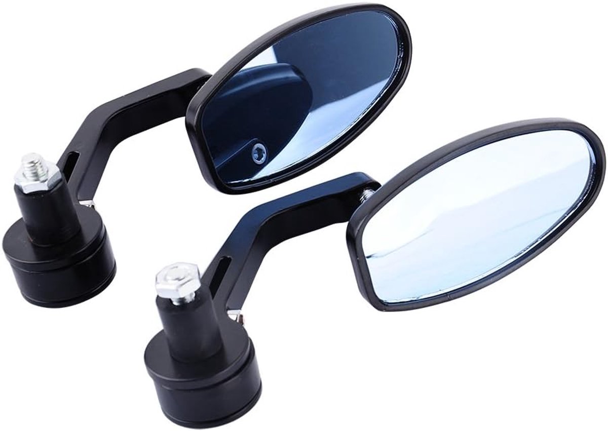 1 paar Motorfiets Spiegels Motorfiets Achteruitkijkspiegel 22mm 360 Graden Rotatie Voor Straatfietsen Sport Bikes Chopper Cruiser Scooter