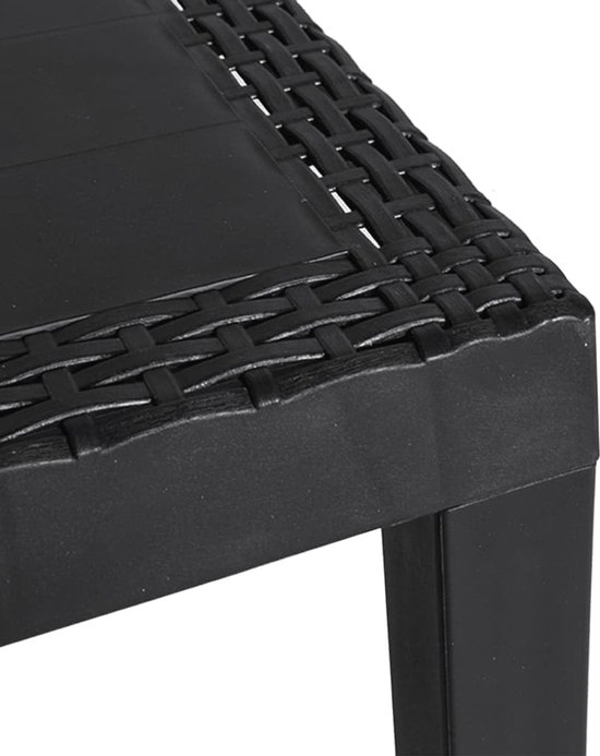 Antraciet 59x47x40 cm PP - Licht, robuust, schokbestendig, voor balkon, terras en tuin, praktisch tafelblad — afbeelding 3