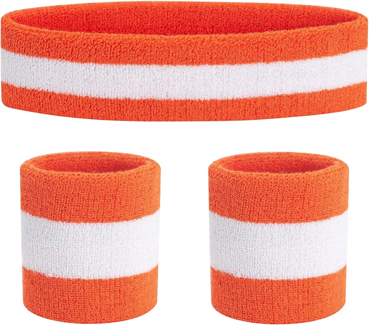 Zweetbandset, sporthoofdband, armbandset, badstof, armband, sportoefening, basketbalarmband, hoofdbanden