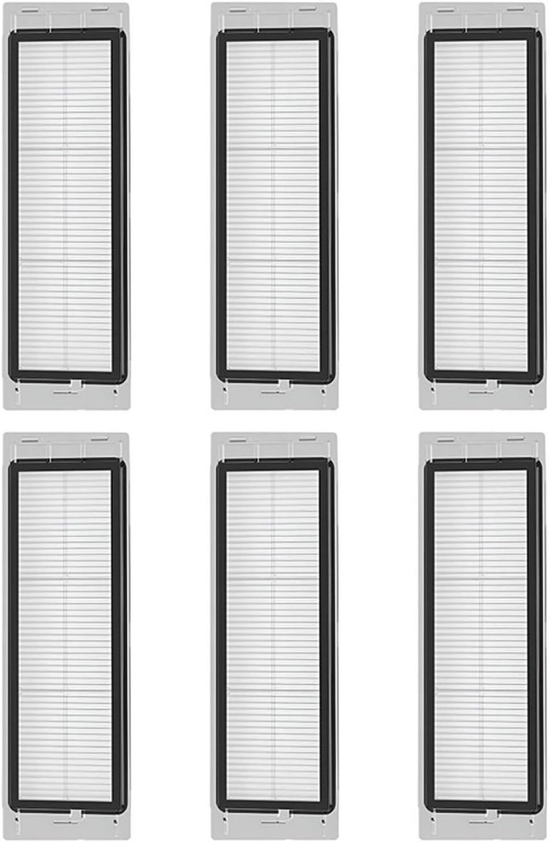 6 stuks HEPA-filters voor Xiaomi Roborock S6 S5 MAX S6 Pure S6 MaxV S60 S65 S5 S50 S55 E25 E35 robot, reserveonderdelen, accessoires compatibel met Roborock stofzuiger