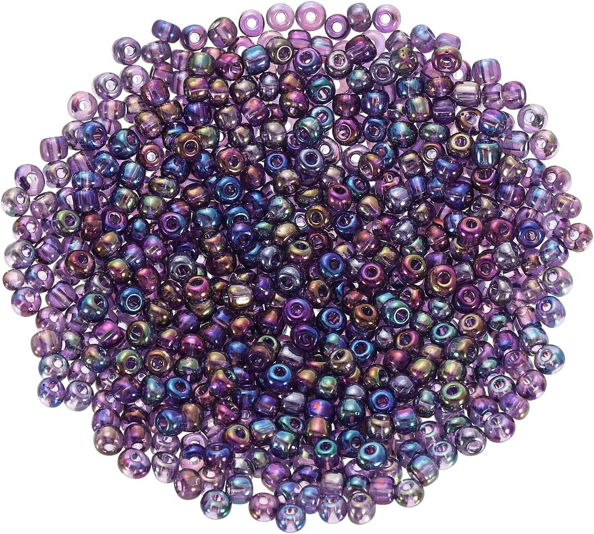 Kralen om te rijgen, 3 mm, 8/0, losse kralen met gat, knutselen, tussenkralen, kleurrijke kralen voor armbanden, zelf maken, halskettingen, helder paars