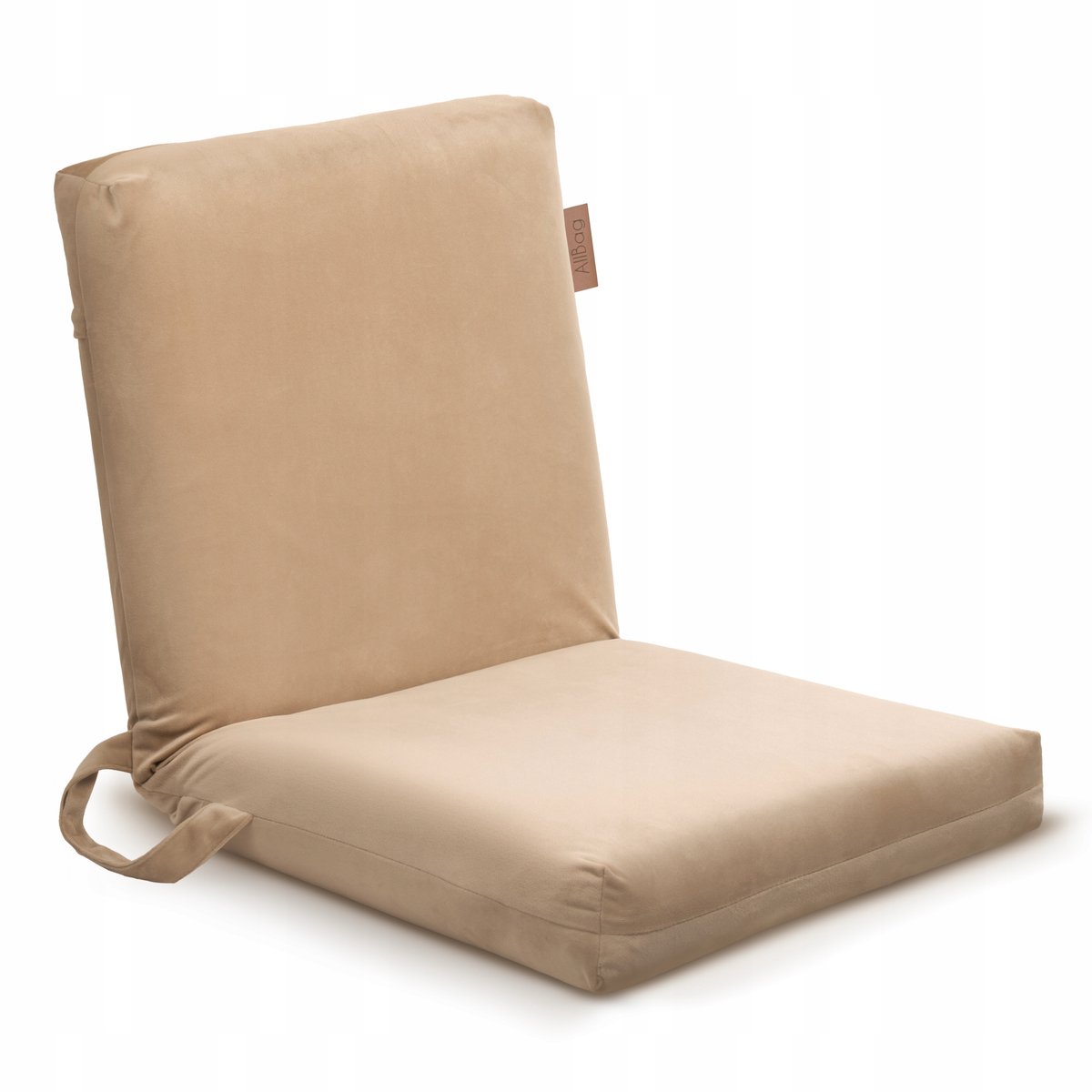 Opvouwbare Reisleunstoel Velvet Ecru - Comfortabel en draagbaar