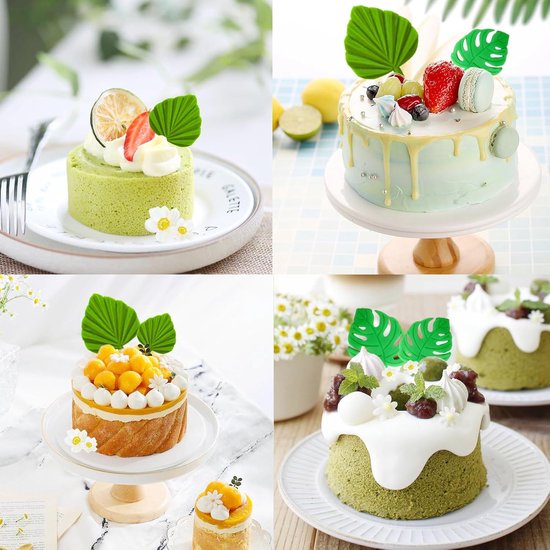 2 stuks 3D-siliconen vormen, bladeren, fondant, zelf gemaakt monstera-blad, gebruikt voor doe-het-zelf handwerk, brood, chocolade, suiker, flippping, gelei, zeep, taartdecoratie (grijs) — afbeelding 2