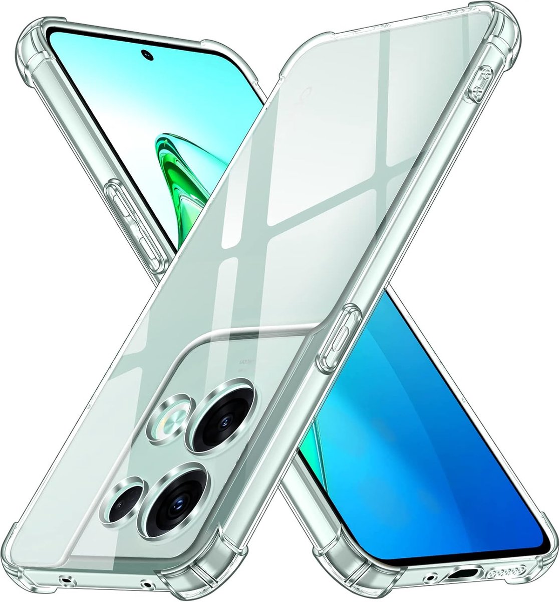 IVoler Hoesje Compatibel met Oppo Reno8 Pro 5G / Oppo Reno 8 Pro 5G, TPU Transparant Anti-Kras Siliconen Beschermhoes Case Cover -Crystal Clear