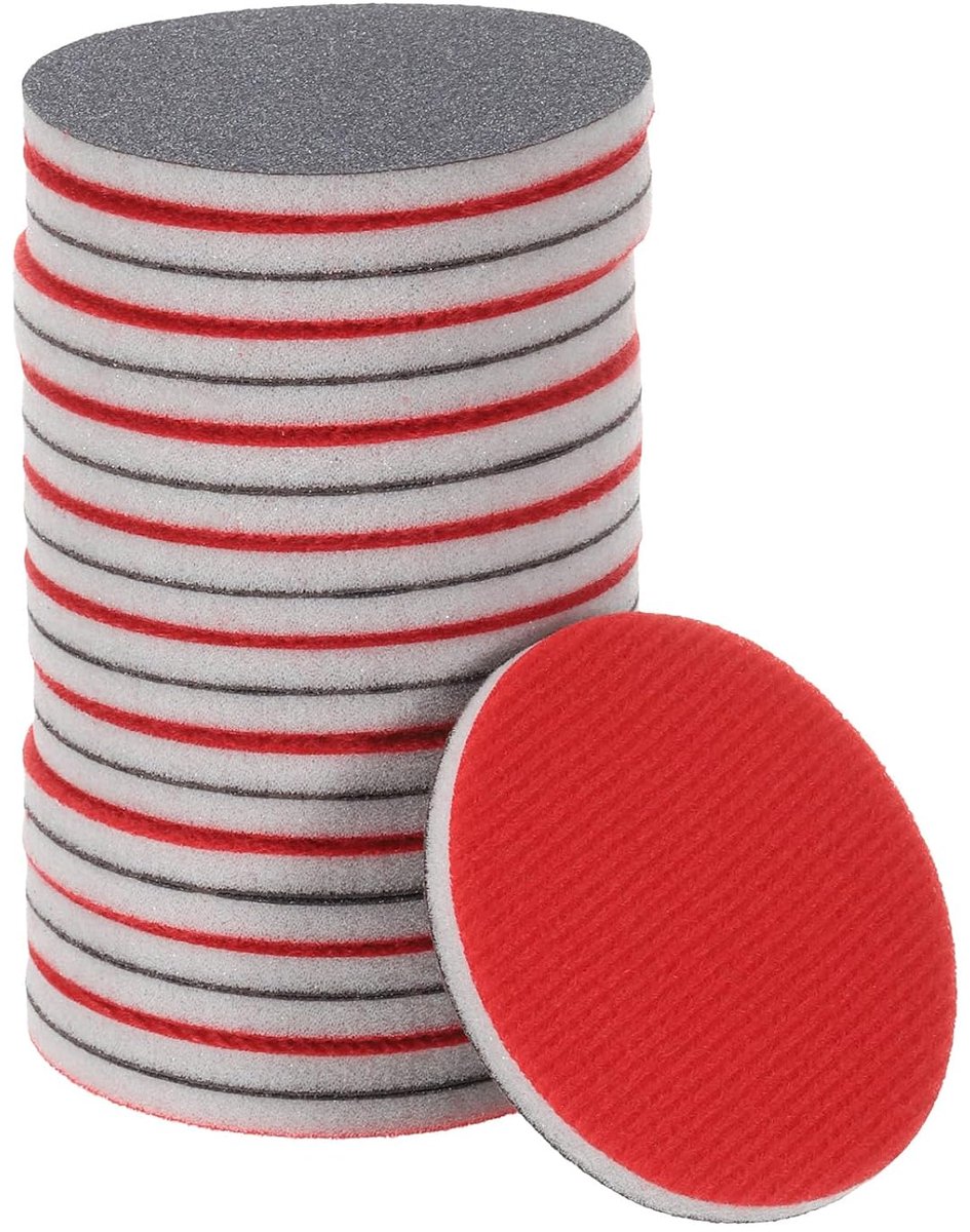 20 stuks korrel 240 schuurschuim, 2,85 inch klittenband-slijpschijf voor excentrische schuurmachine, nat-/droogschuimpolijstmachine voor auto, hout, droogbouw, metaal, meubels, polijsten