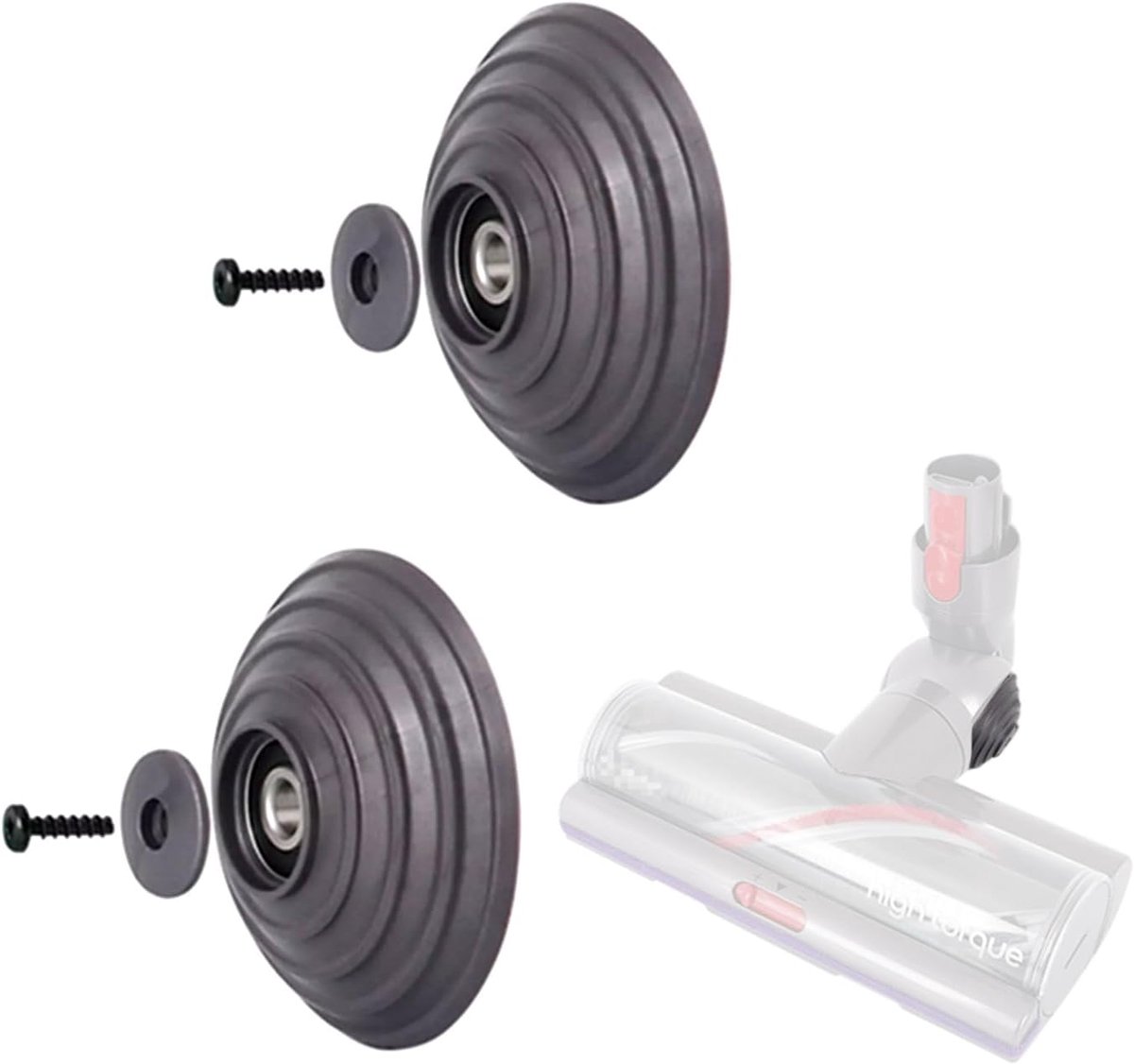 Dyson Direct Drive Cleaner Hoofd Wielen Vervangende Onderdelen, V-Ball Cleaner Hoofd Vervangende Onderdelen voor Dyson V10 V11 V15 100W Hoge Koppel Stofzuiger