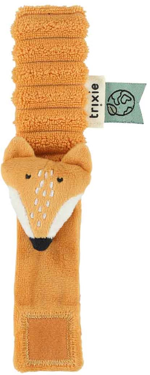 Trixie polsrammelaar mr. fox - sensorisch babyspeelgoed - zachte babyrammelaar vanaf 0 maanden