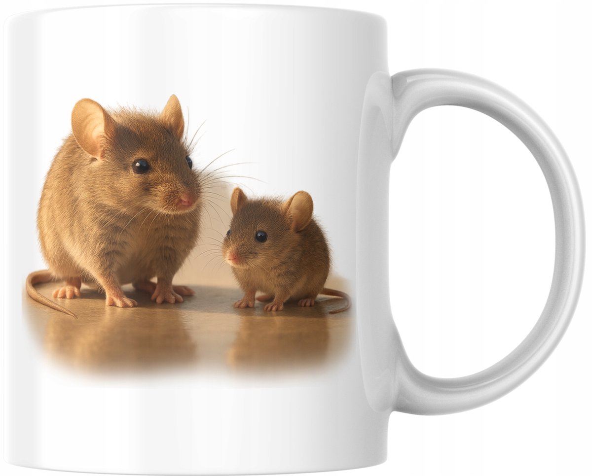 Keramische Mok met Muizen - 330ml - Ideaal Cadeau
