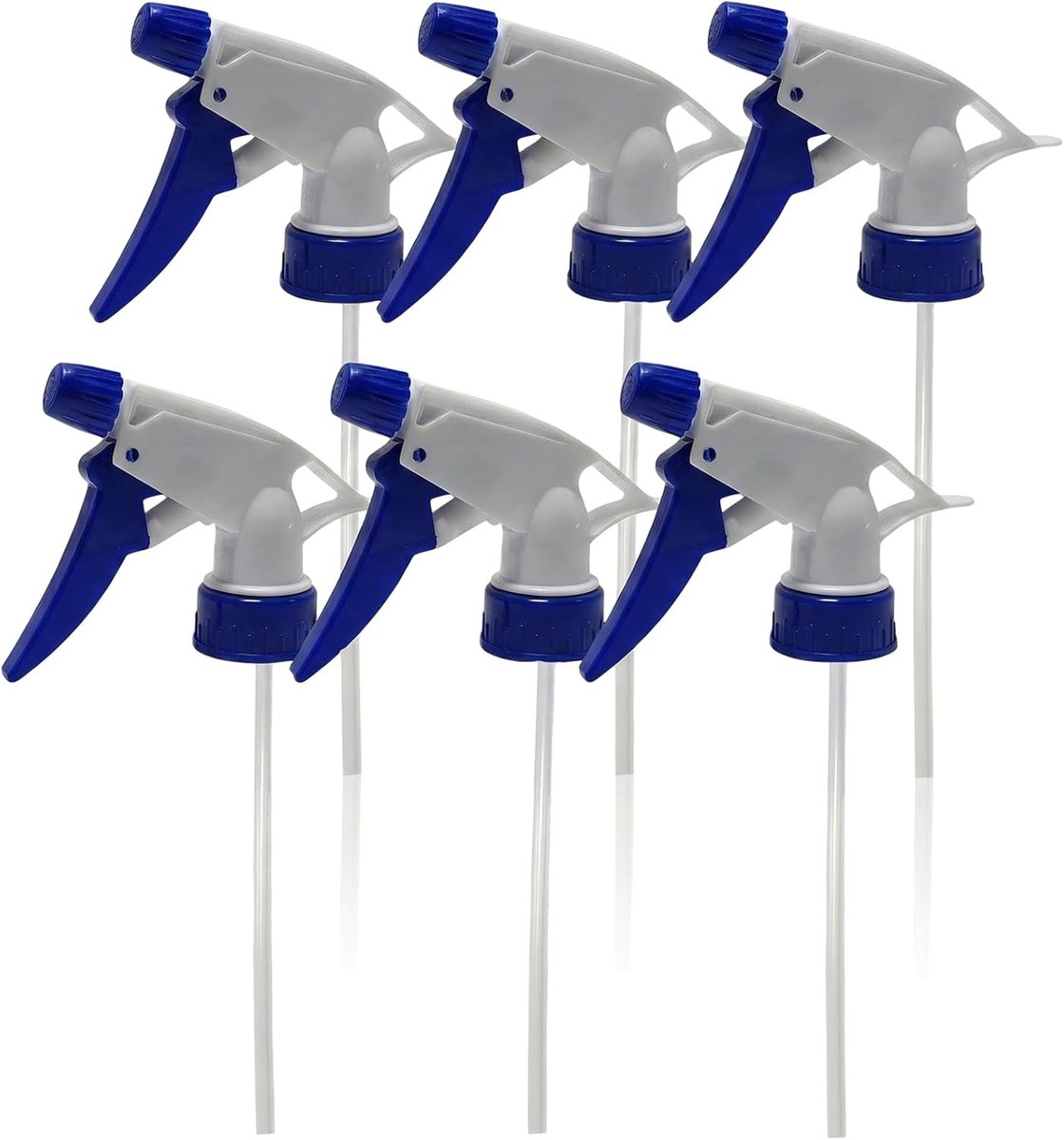 6 STKS Heavy Duty Trigger Sproeier Vervanging Koppen - 28 - 400 Draad Dual Mist Stream Spray Nozzles - Herbruikbare Spray Fles Tops Fit 8 oz - 16oz Flessen voor Thuis Schoonmaken Tuinieren